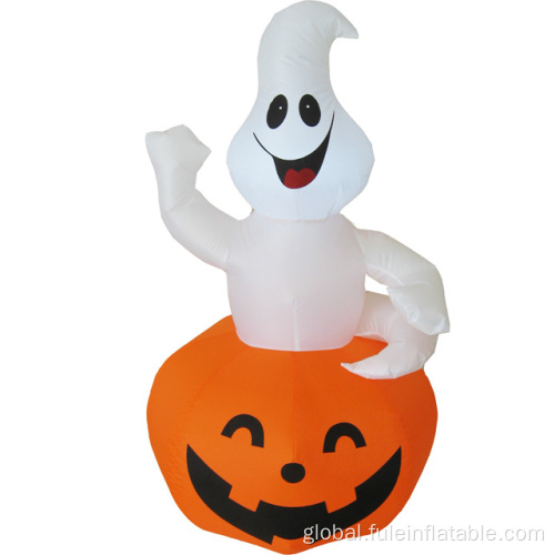 Inflatable Pumpkin with Ghost Halloween inflatable Ghost in Pumpkin for decorations Supplier